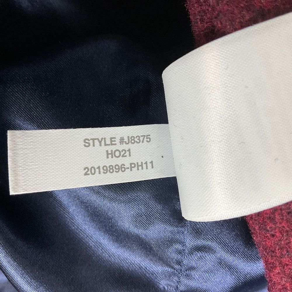 J. Crew Burgundy Wool Blend Zip-Front Coat - Picture 5 of 10
